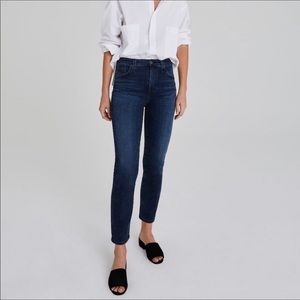 AG The Isabelle High-Rise Straight Crop Jeans